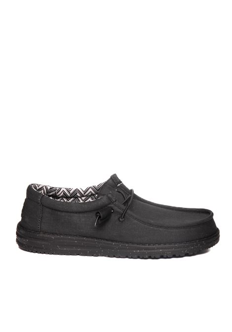 Black wally sneaker HEY DUDE | 40700WALLY-060